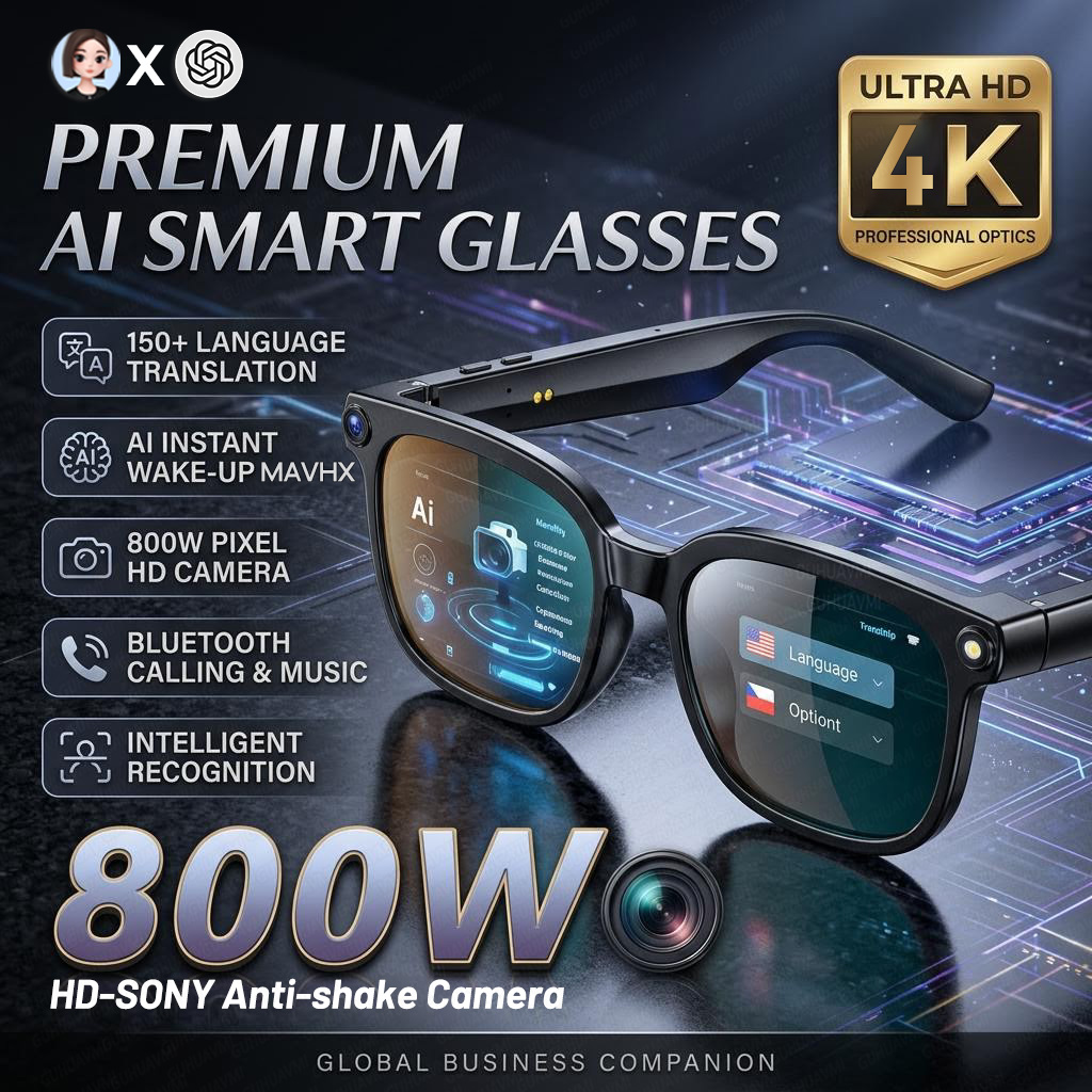 2026年 4K 8MP スマートグラス メンズ HDカメラ - Smart Glasses Lens のレビューと価格