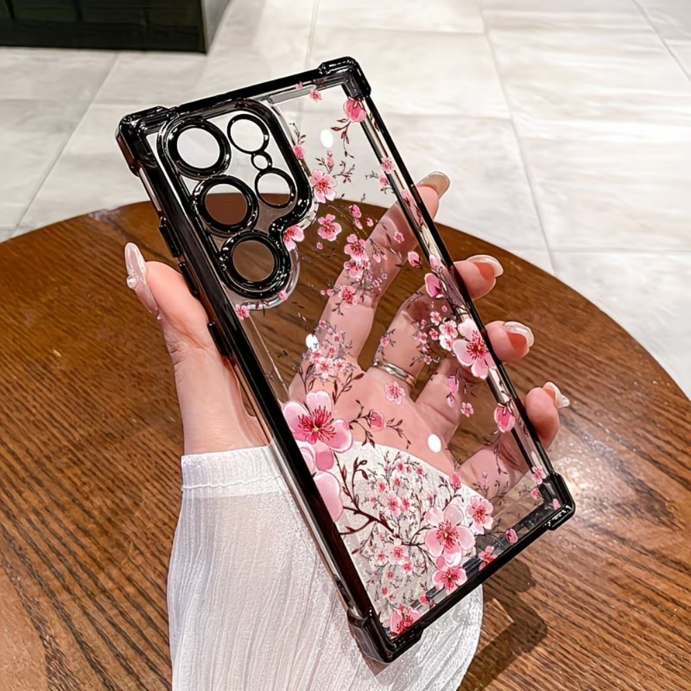 桜の花柄電気メッキ四隅耐衝撃スマホケース Samsung G - Samsung Galaxy S24 のレビューと価格