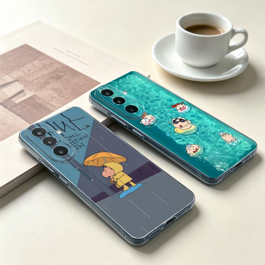 黄色い傘を持つ少年のスマホケース（Samsung Galax - Samsung Galaxy A55 のレビューと価格