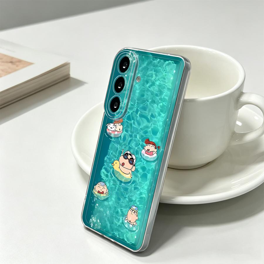 黄色い傘を持つ少年のスマホケース（Samsung Galax - Samsung Galaxy A55 のレビューと価格
